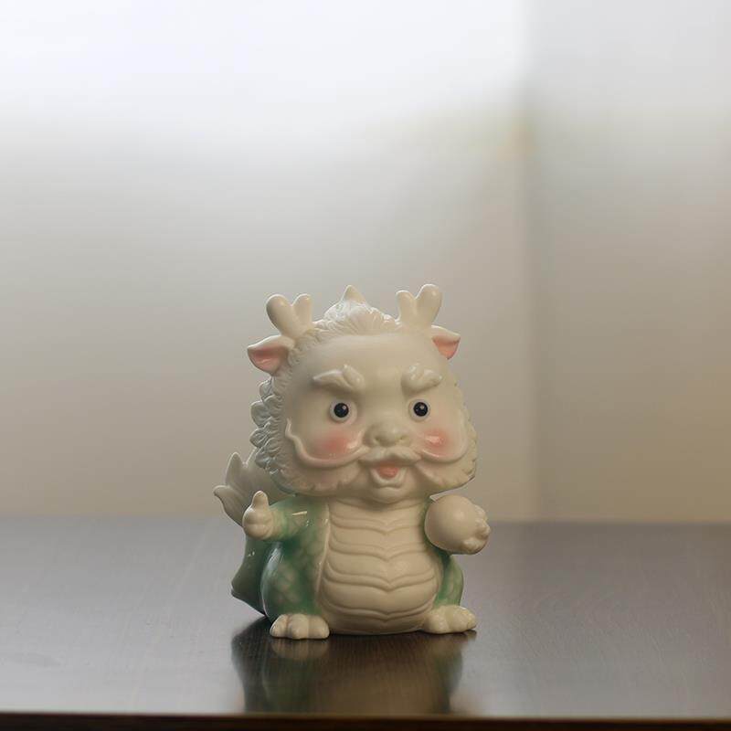 小龙动物茶桌陶瓷装饰品家居桌面可爱卡通个性止怒小摆件招财治愈
