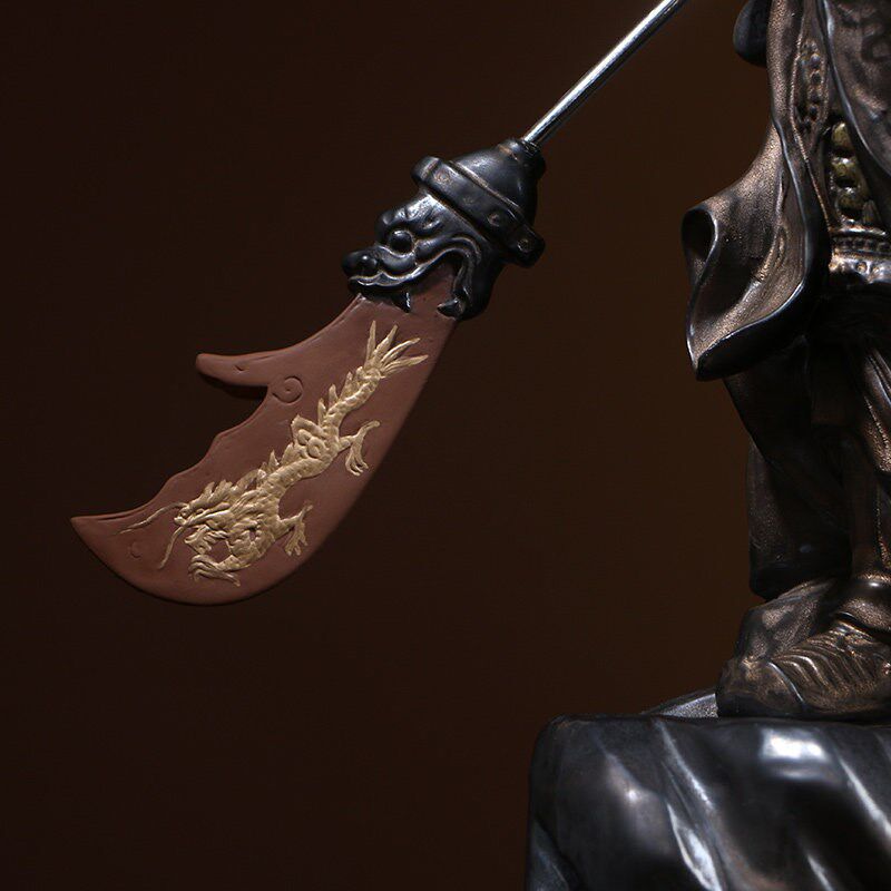 客厅玄关装饰大号关公陶瓷武财神佛像摆件供奉关羽关二爷家居饰品