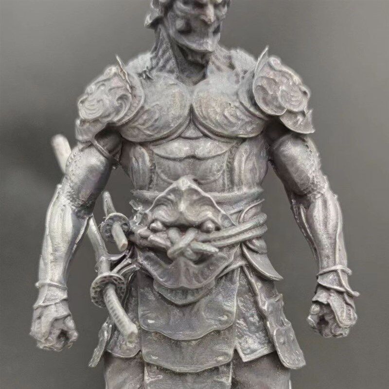 黄铜10厘米吉光鬼武手办白模型鬼武士大兽人战士摆件车内战士将军