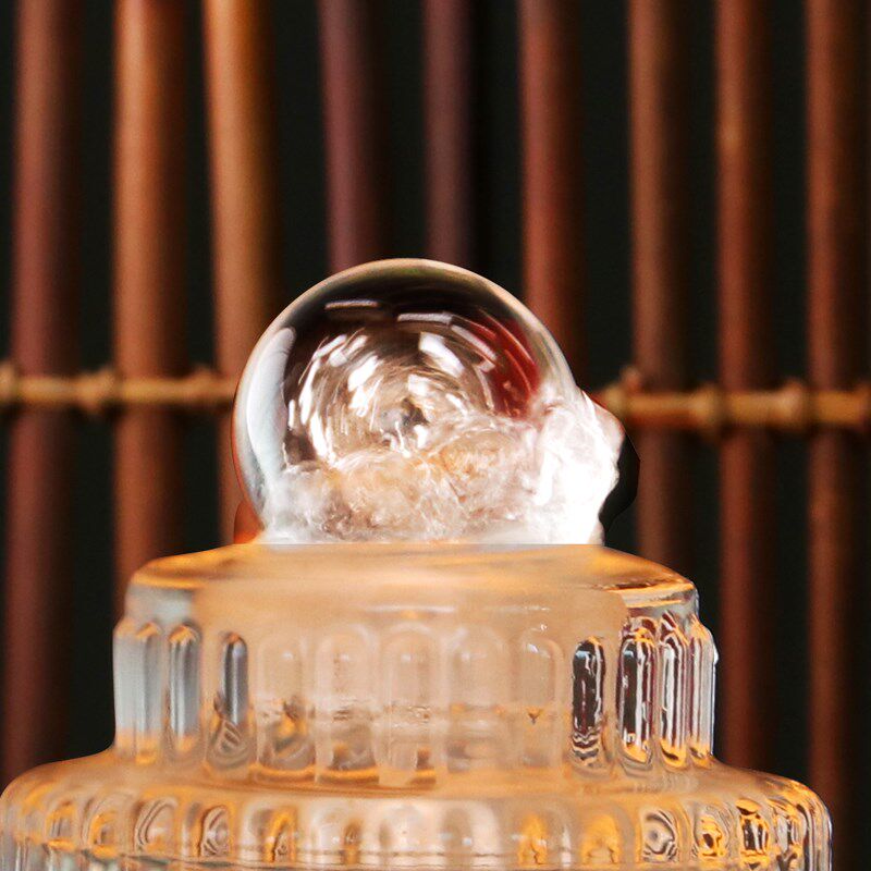 流水喷泉水景灯光水晶球风水轮客厅乔迁开业送礼加湿小型桌面摆件
