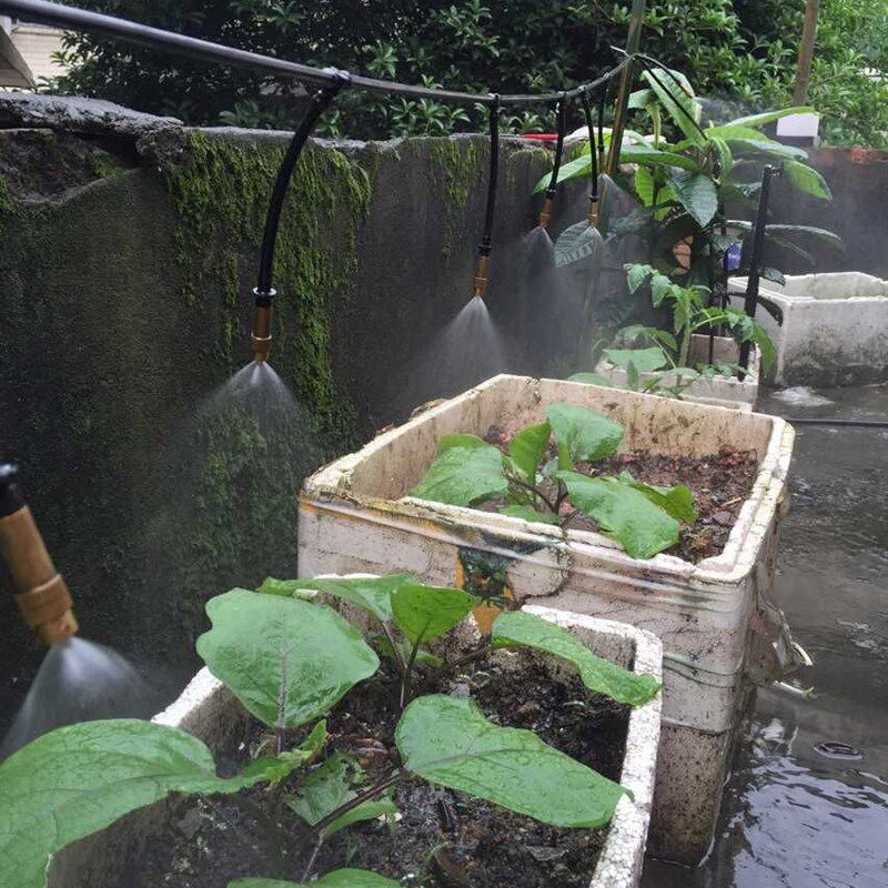 智能园艺自动浇花器可调铜质雾化喷嘴家庭套装阳台菜地微喷设备