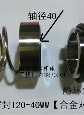 120-40氟胶合金L垫平静环V型垫弹簧带钩&宝塔锥形120-45密封机封