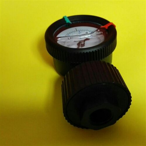 hfdy塑料耐震压力表 内螺纹G1/2 包塑耐震压力表 0~4kg 0~60psi