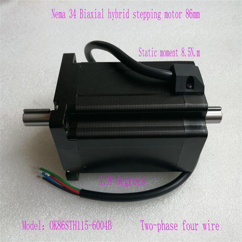 OK86STH115-6004B Nema 34 步进电机 86mm 双出轴 8.5Nm