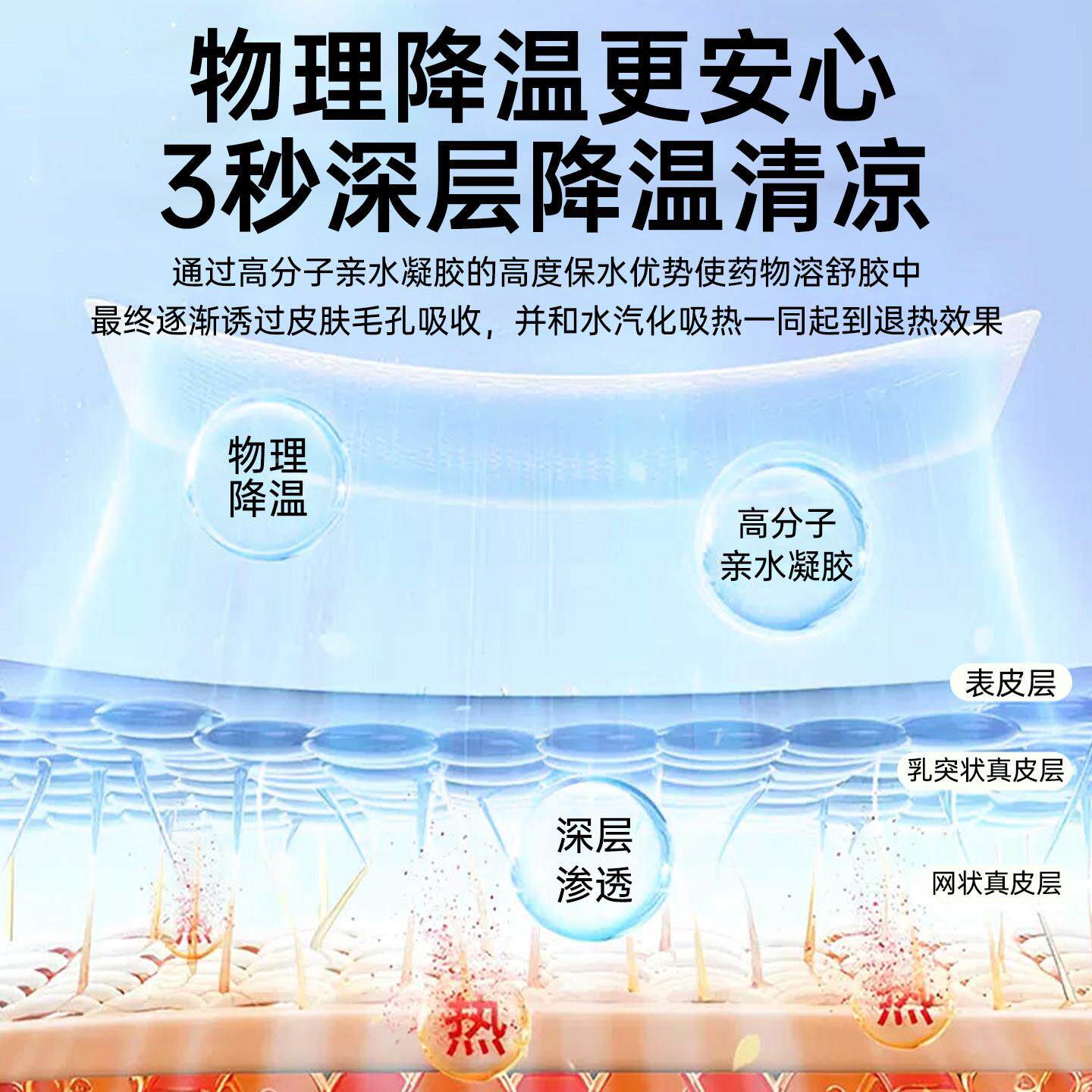 凉贴冰贴清凉冰降退热手机散热贴夏天冰温敷凉爽防暑夏UHG季解暑