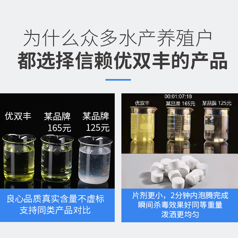 二氧化氯泡腾片消毒剂水产养殖专鱼缸净水剂