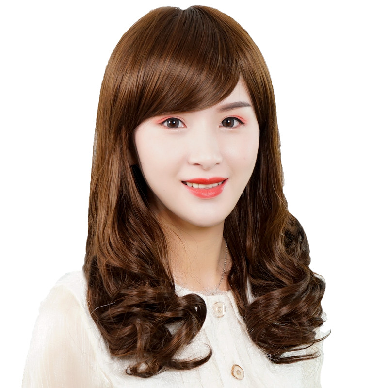 假发女长发自然全头套式妈妈化疗光头专用长卷发可扎斜刘海假头发