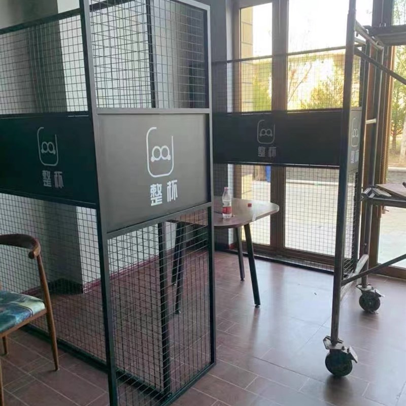 装饰铁网墙面装饰网格照片墙工业风隔断铁艺方格网格吊顶落地展架