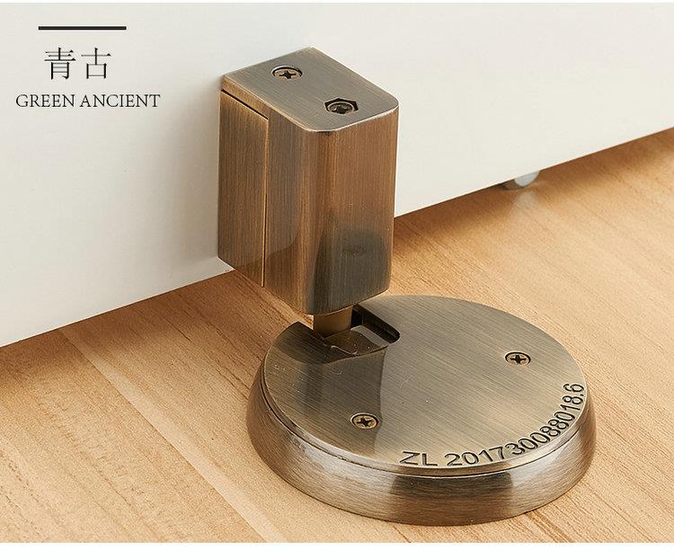 包邮防风地吸免打孔隐形卫生间门碰门阻无磁推压机械门吸自动锁止
