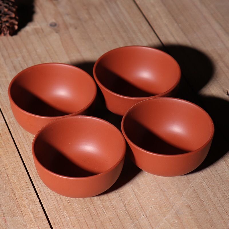 朱泥紫砂杯主人杯功夫茶杯子品茗杯紫砂小品杯客杯喝茶杯茶具单杯