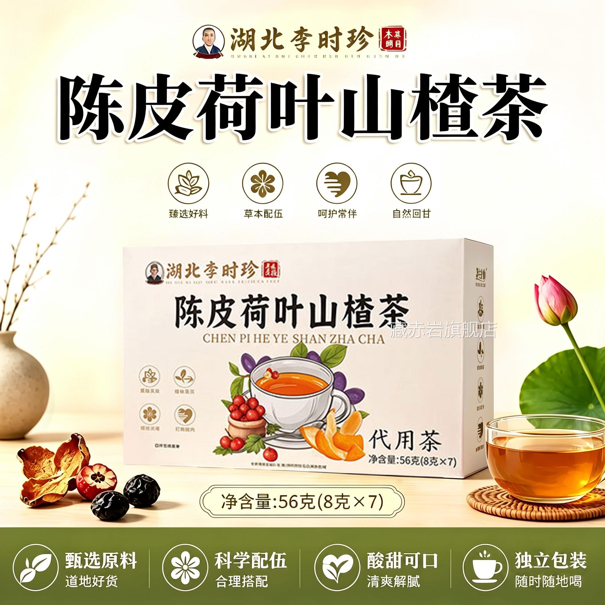 湖北李时珍乌梅陈皮山楂饮轻祛湿排理养生茶官方正品调旗舰店DK颜