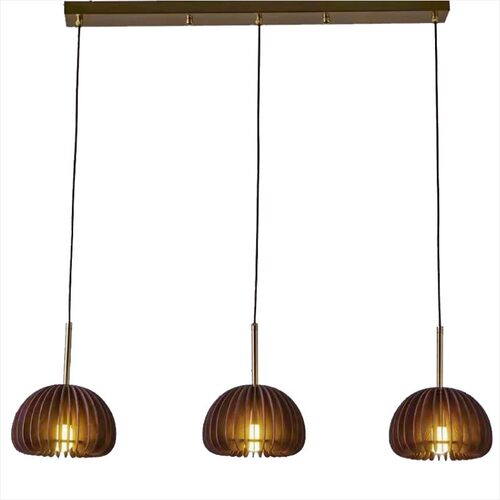 中式黑胡桃木艺鸟笼吊灯火锅店客餐厅北欧装饰创意复古风南瓜灯具