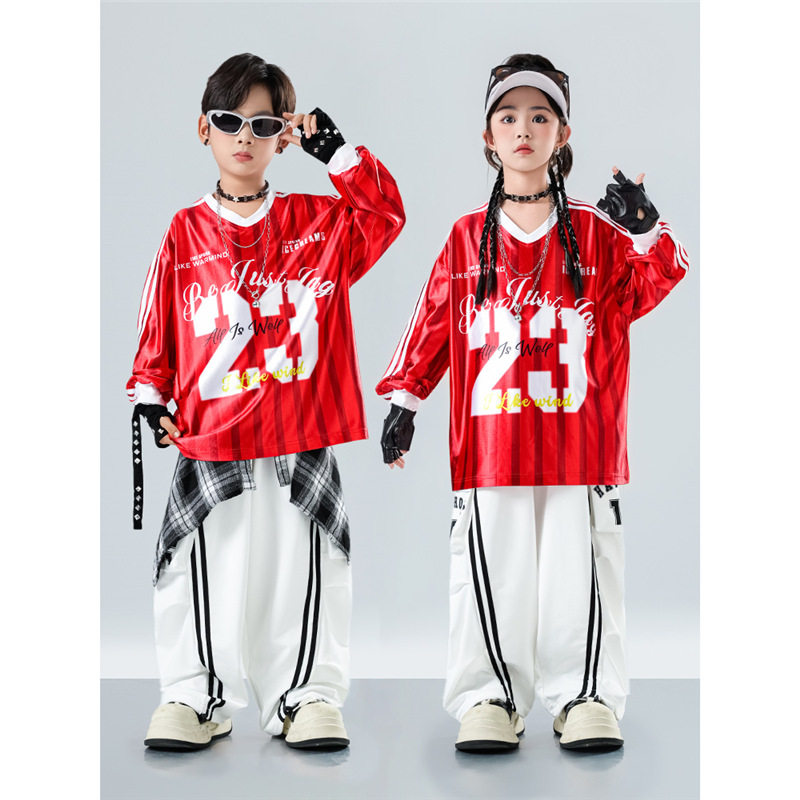 2026新款街舞儿童潮服少儿服装hiphop炸街童装男童架子鼓演
