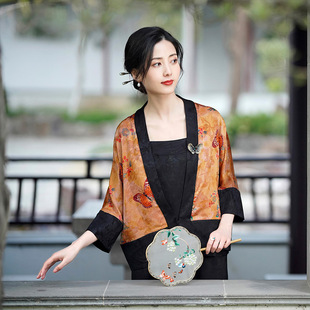 2026新款春款女装中式盘扣上衣套装设计感小众改良旗袍连
