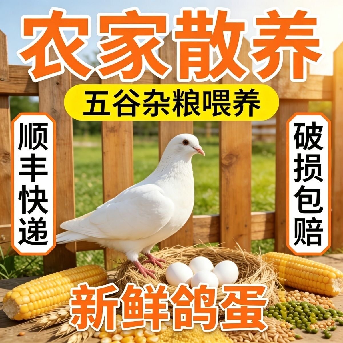 顺丰包邮) 沂蒙山新鲜鸽子蛋30枚信鸽蛋纯粮散养鸽蛋孕妇宝宝辅食