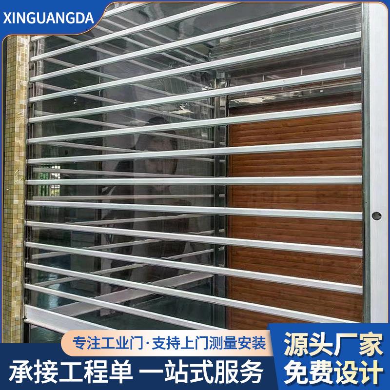 卷闸门厂家水晶电动卷闸门铝合金透视卷门商场商铺透明卷帘门