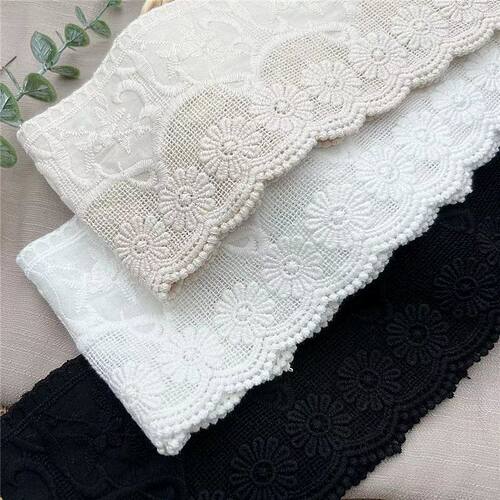 10cm 棉布刺绣花边蕾丝加厚服装辅料辅料装饰diy手工布料衣服花边