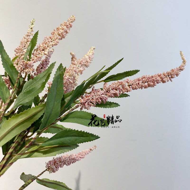 捆扎粉色仿真花鼠尾草风行草飞燕狐尾草狗尾花家居插花摄影手捧花