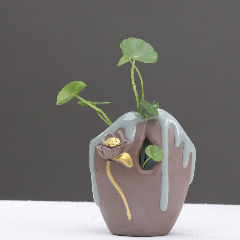 简约创意个性红掌水培花瓶陶瓷复古水养植物绿萝花盆桌面花插器皿