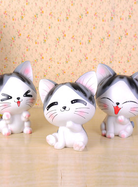 小猫咪存钱罐 起司猫储蓄罐 生日创意工艺礼品 家居装饰桌面摆件
