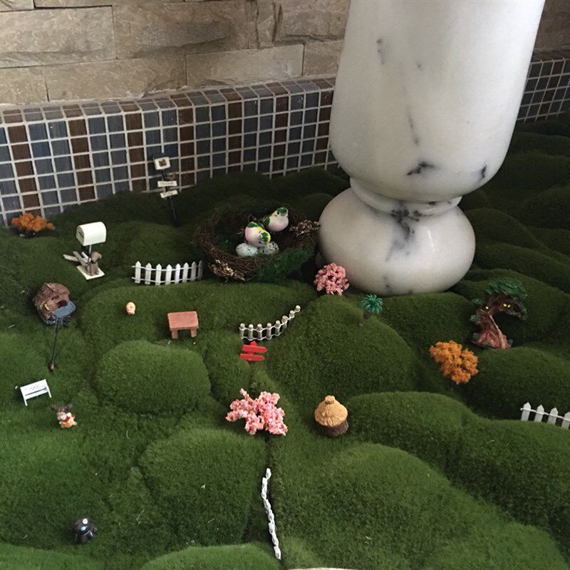 仿真青苔人造草坪草皮室内盆景造景石长草假苔藓植物墙装饰微景观