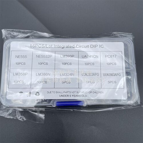 10种规格85PCS集成电路LM324芯片IC套件DIP直插NE555单精度定时器