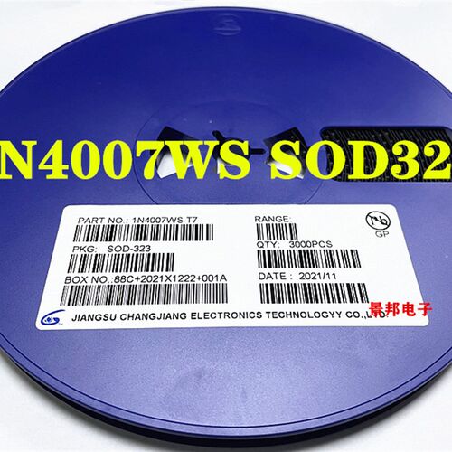 1N4007WS IN4007 印:T7 SOD-323/123 0805/1206 贴片二极管整盘