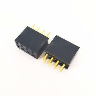 5条 间距1.27mm双排直插排母2*3P4P8P10P15P20P40P50Pin排针母座