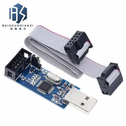 51 AVR 编程器 ISP USBASP下载器 USBISP 下载线