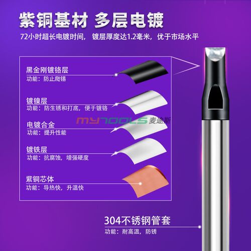 APOLLO阿波罗烙铁头DCS-PC/D/DV1系列焊锡机电焊头焊咀机器人焊接