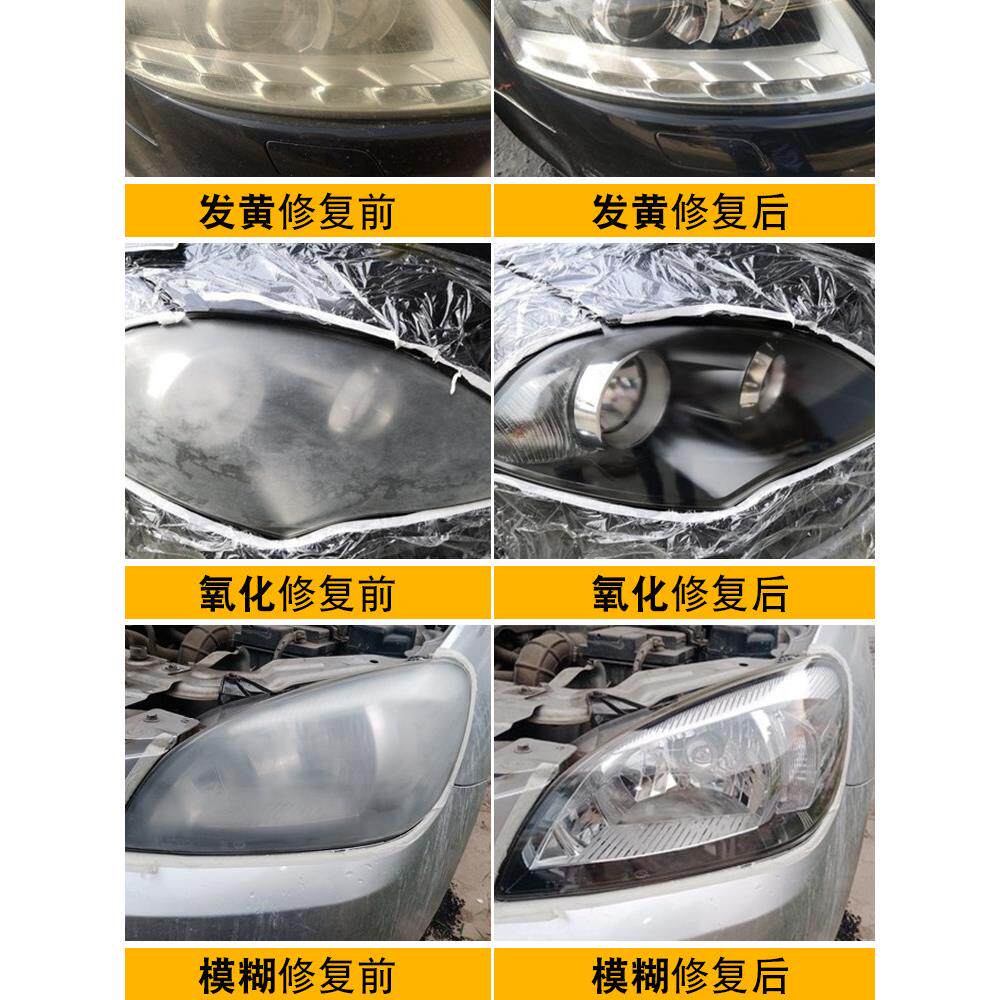 大灯翻新修覆液XLJ工修具套速装车灯发黄画痕覆还罩原抛光清洗亮