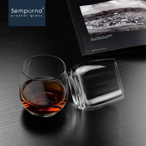 Semporna高档无铅水晶冷水杯白酒红酒洋酒威士忌杯啤酒耐热果汁杯