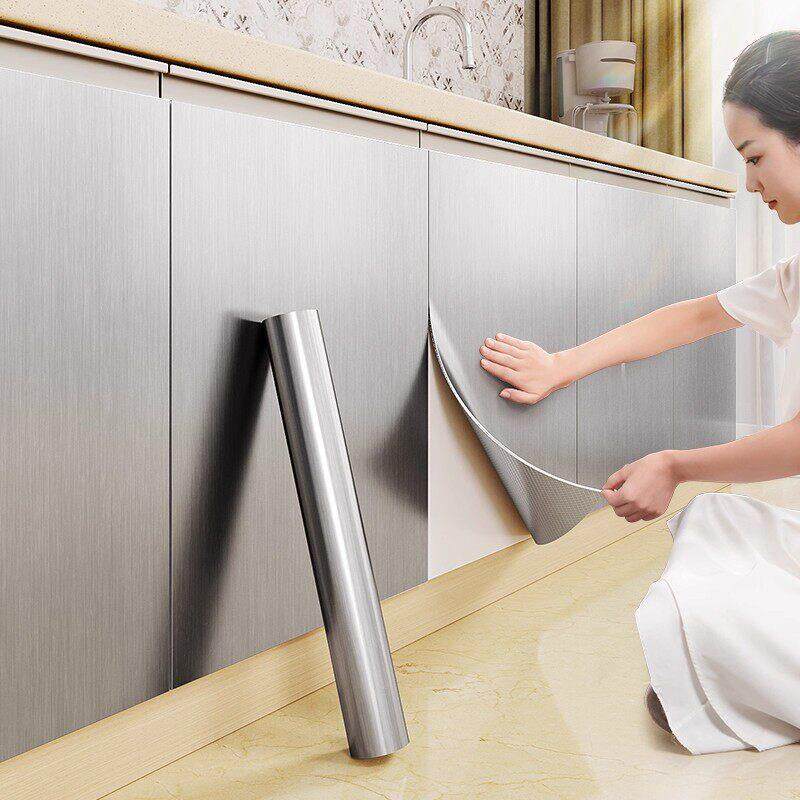 德国进口厨房防油OVT贴纸自粘整体橱家柜防防防潮俱翻新金属油火