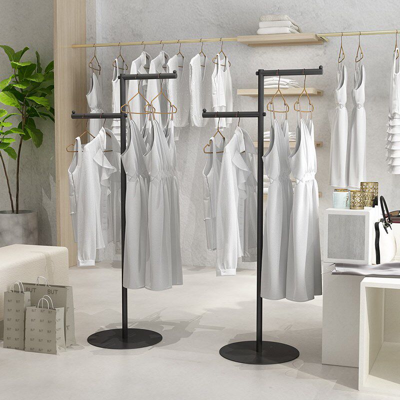 服装店衣服展示架男女装中岛架落地式简约时尚挂衣架金属陈列架