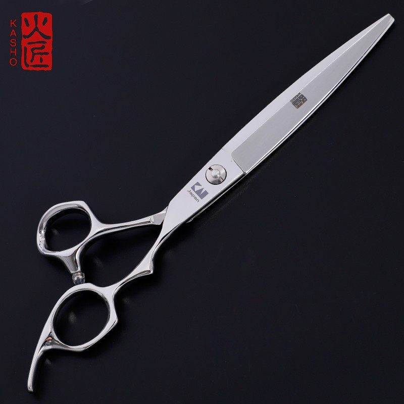 光崎七寸平剪美发剪刀7寸大切口直剪综合发型师专用徒手剪理发剪