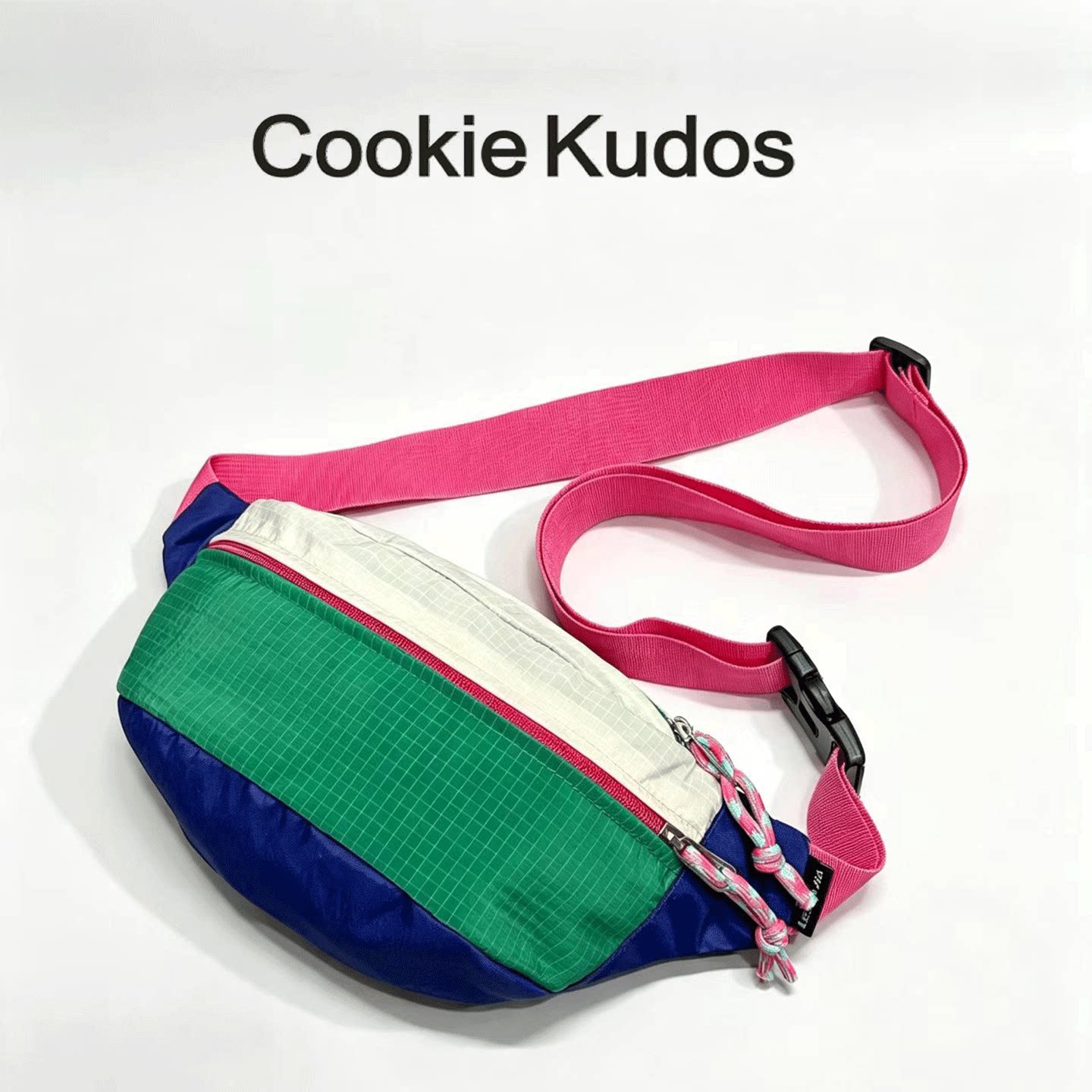 Cookie Kudos撞色胸包男女休闲百搭斜挎包户外运动腰包骑行手机包