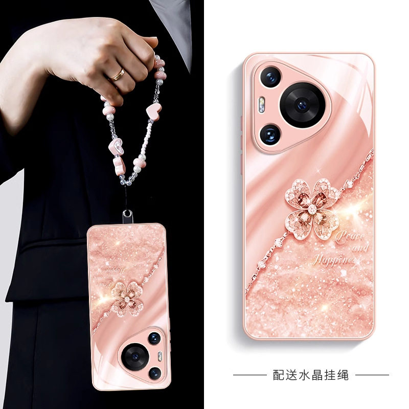 适用华为pura70手机壳新款pura50pro带挂绳mate40高级感女p60pro+