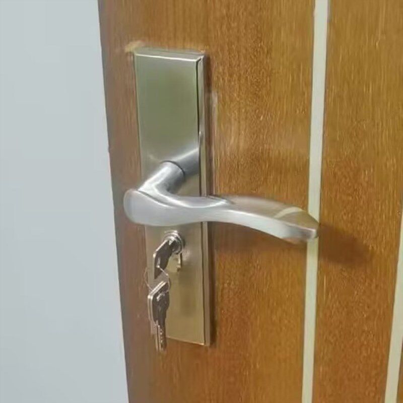 不锈钢通用型卧室门锁卫生间木门锁旧门换锁厕所单舌门锁可调孔距