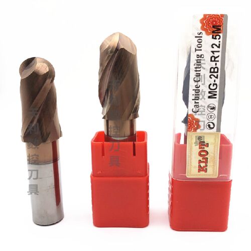KLOT60度整体合金钢用涂层球头铣刀r0.55r0.6r0.65r0.7r0.8r0.85