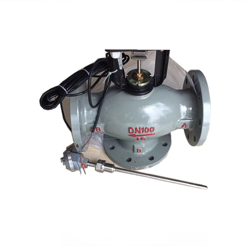 电动三通温控阀 热水电动调节阀 三通温度调节阀 ZZWPE-16C