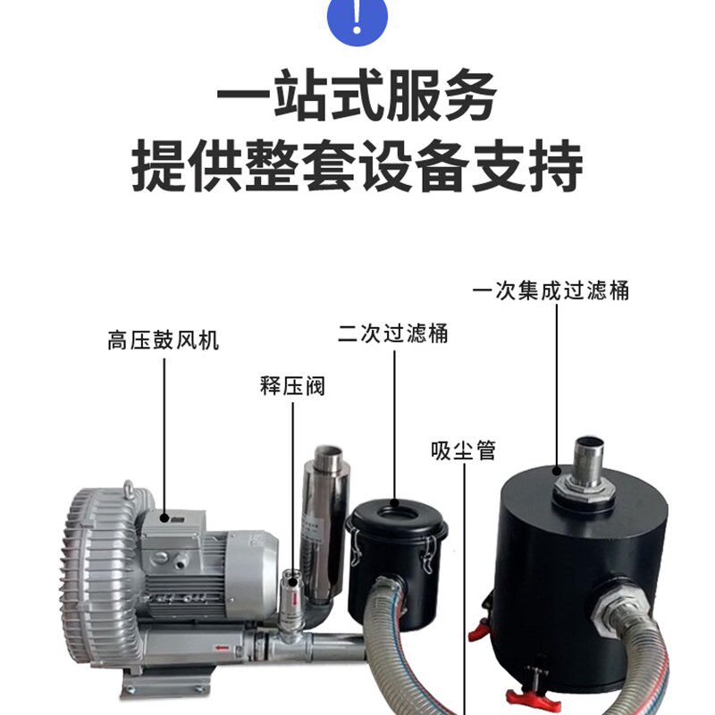 工业吸尘配套吸料吸尘器高压风机消音器过滤器释压阀2.2KW3KW4KW