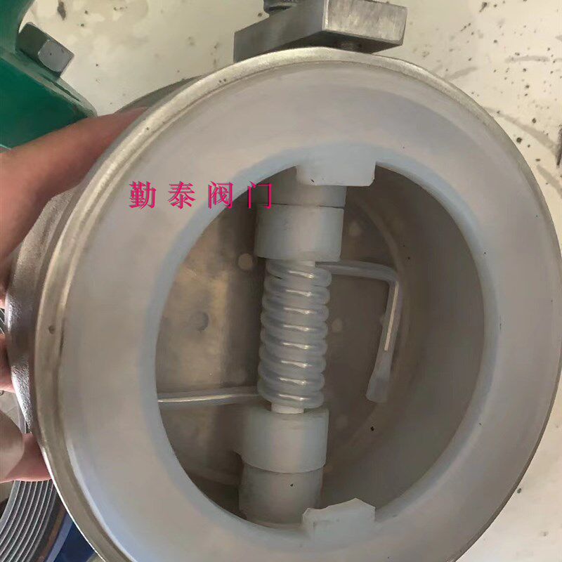 铸钢H76F46-16C衬氟蝶式对夹式止回阀双瓣不锈钢耐腐耐酸碱逆止阀