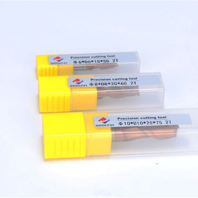 DF东飞60度 整体合金立铣刀铁 钢 2二刃涂层键槽4/5/6-20*150加长
