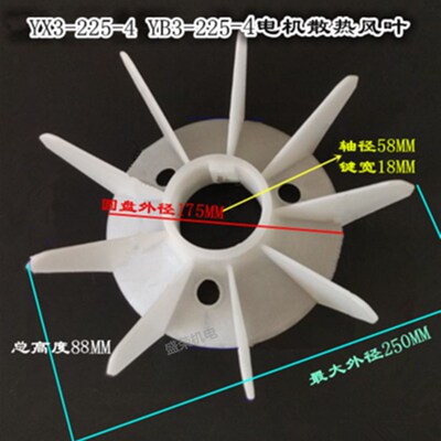 电机配件YX3/YE3200/225/250/280风扇叶风罩接线板线盒37/45/55KW