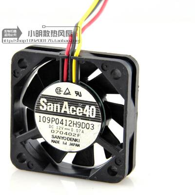 日本山洋4厘米4010 12V 0.07A 109P0412H9D03双滚珠静音风扇