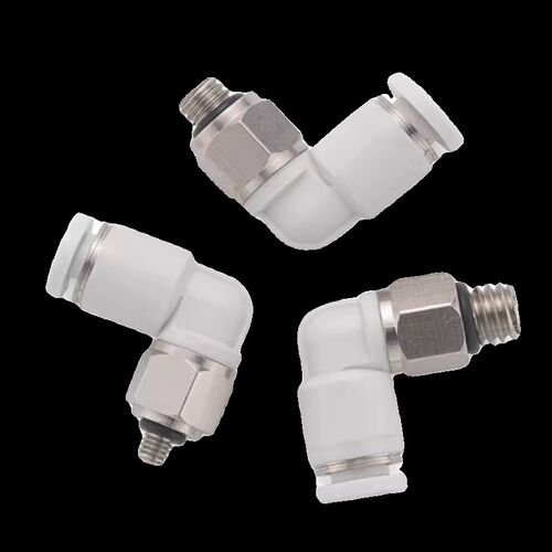 气管接头微型气动快速接头pl3-m3/pl4-m5/m5/6mm迷你螺纹弯通接头