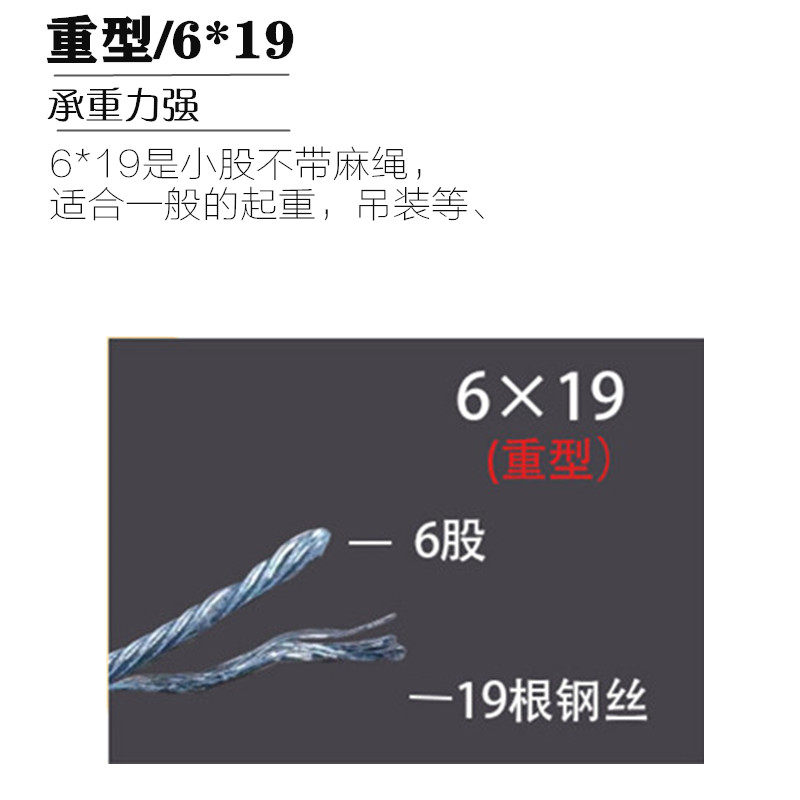 镀锌钢丝绳不包塑1.2345678910mm粗生命线安全绳固定拉线钢索绳