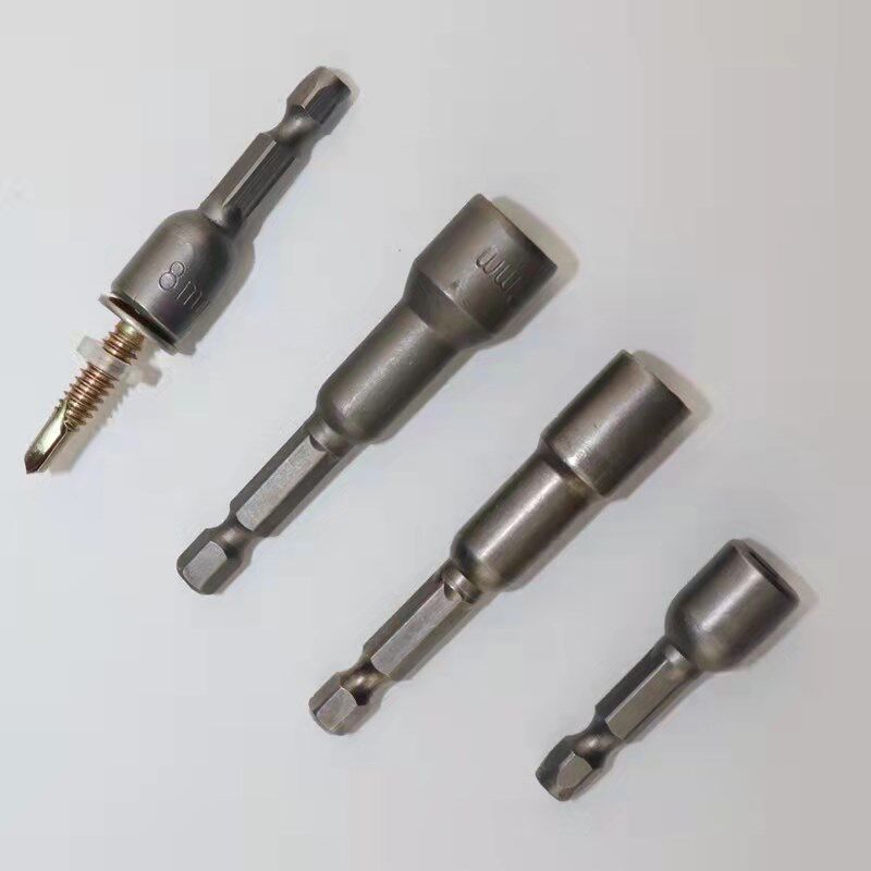 钻尾丝螺丝套筒强磁加长8mm9mm11mm六角彩钢瓦自攻螺丝钉套头批头