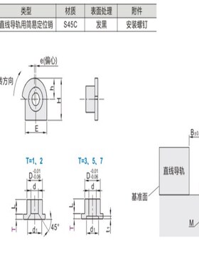 替代 米思米 直线导轨 简易定位销 LLTA1/2/3/5/7 ICE31-T1/T2/T3
