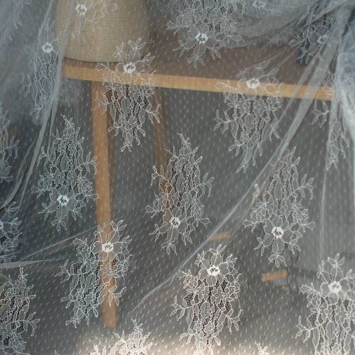 1.5米宽 3米长出口欧式睫毛蕾丝服装布料DIY家居台布窗帘布艺面料